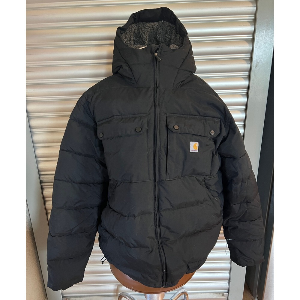 Carhartt Rain Defender Loose Fit Heavyweight Puffer Jacket Black XL Tall